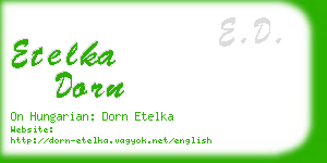 etelka dorn business card